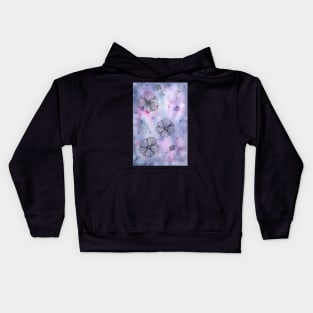 Dreamy Flower Doodle Watercolor and Ink Art Kids Hoodie